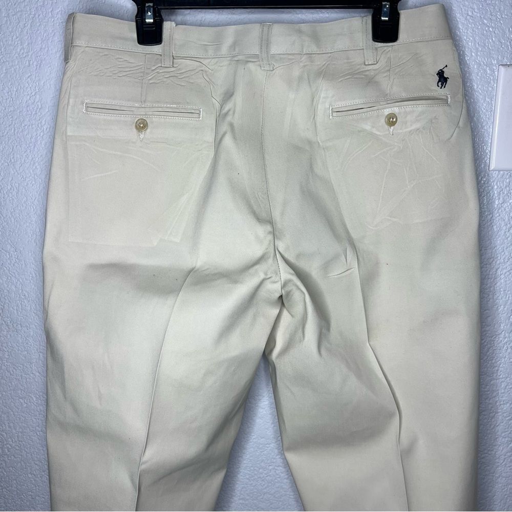 Polo by Ralph Lauren Preston Pant Kaki Tan Cotton Men Dress Pant Size 34/30 - Picture 6 of 14